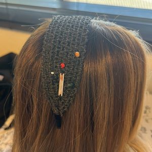 Black handmade headband